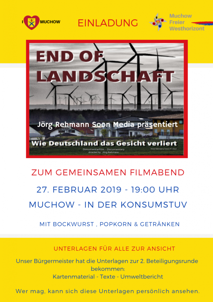 Filmabend "End of Landschaft" in Muchow Freier Westhorizont